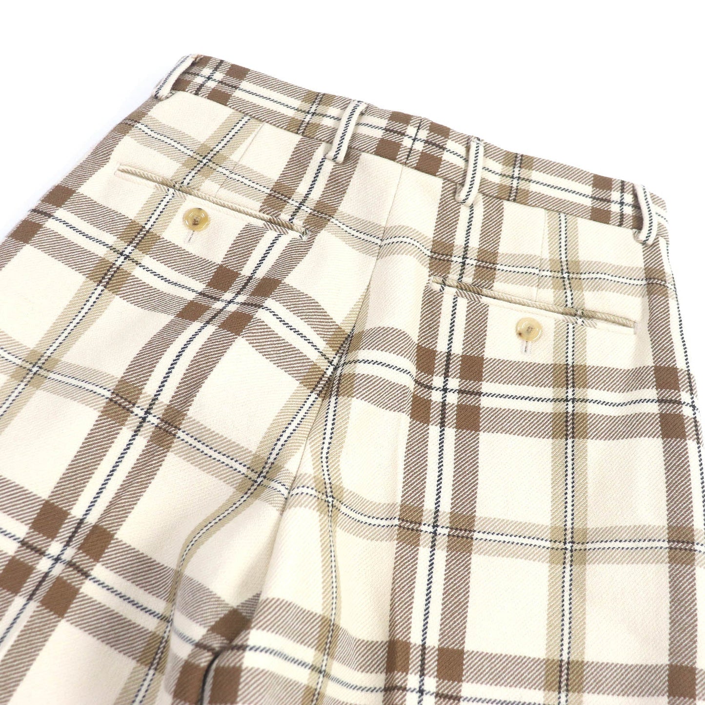 GUCCI Pants 710564 Main: 100% wool, Main: 100% rayon, Lining: cotton Beige type mens 44