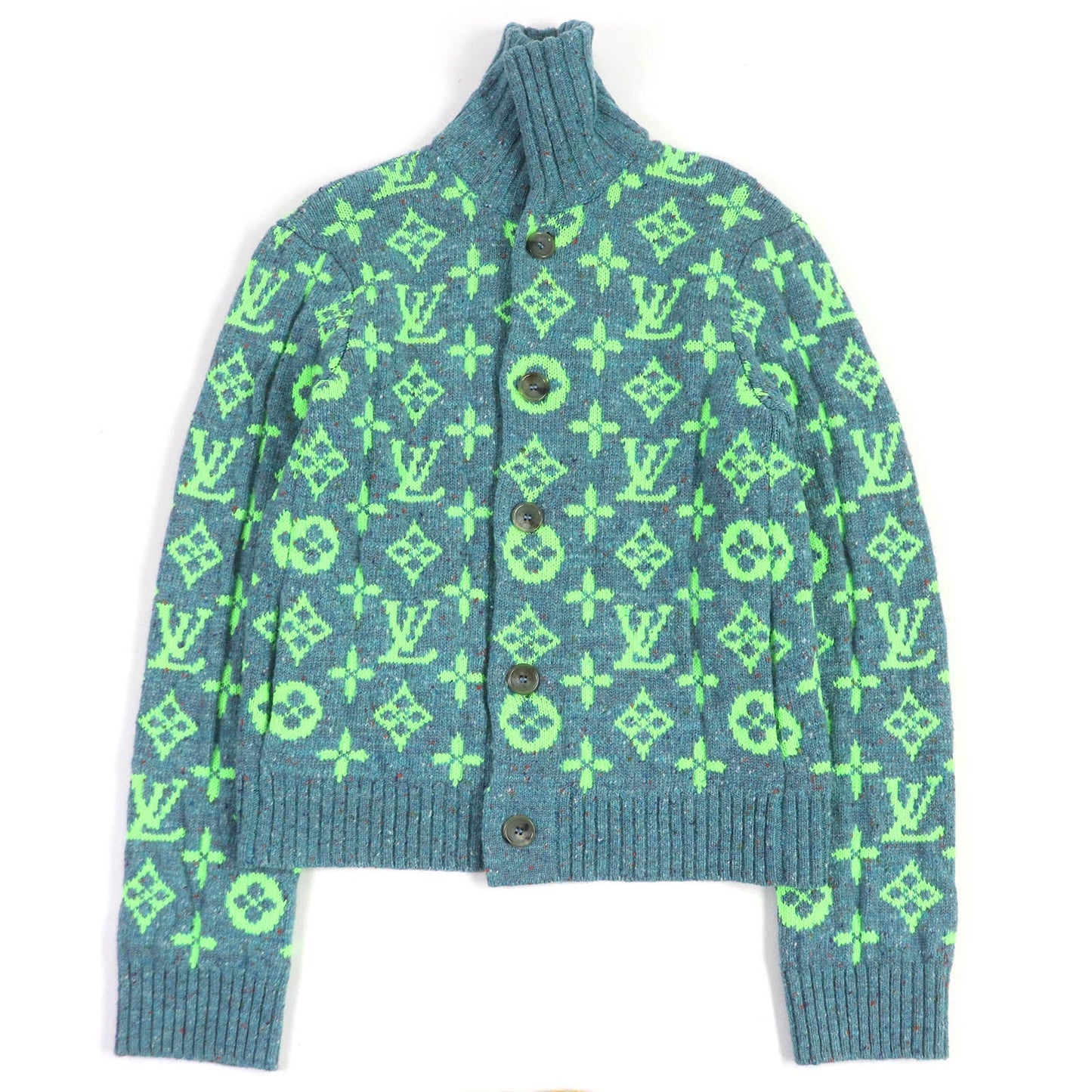 LOUIS VUITTON cardigan HMN83W Main: 76% wool, 24% polyamide Blue type mens S
