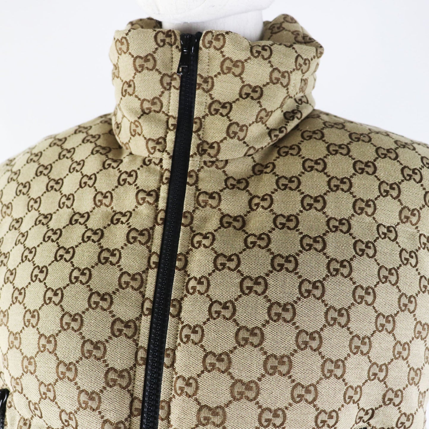 GUCCI Vest 776838 Main: 70% cotton, Main: 30% polyester, Main: 100% nylon, Filling: 100% polyester, Lining: 100% nylon beige Women XS