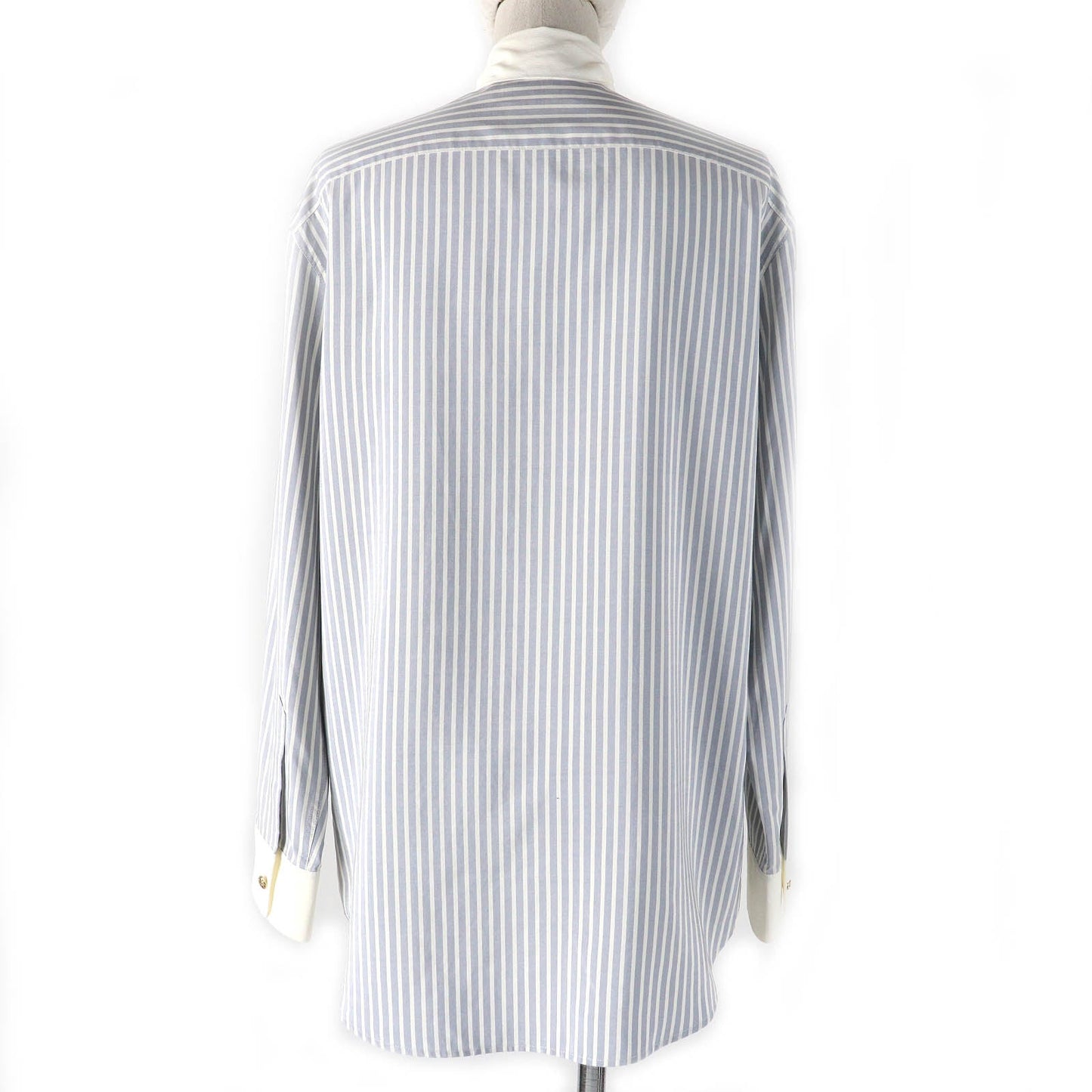 CELINE Long sleeve shirt 2C904562T Outer: 100% silk, Main: 69% acetate, Main: 31% silk Blue white Women 38