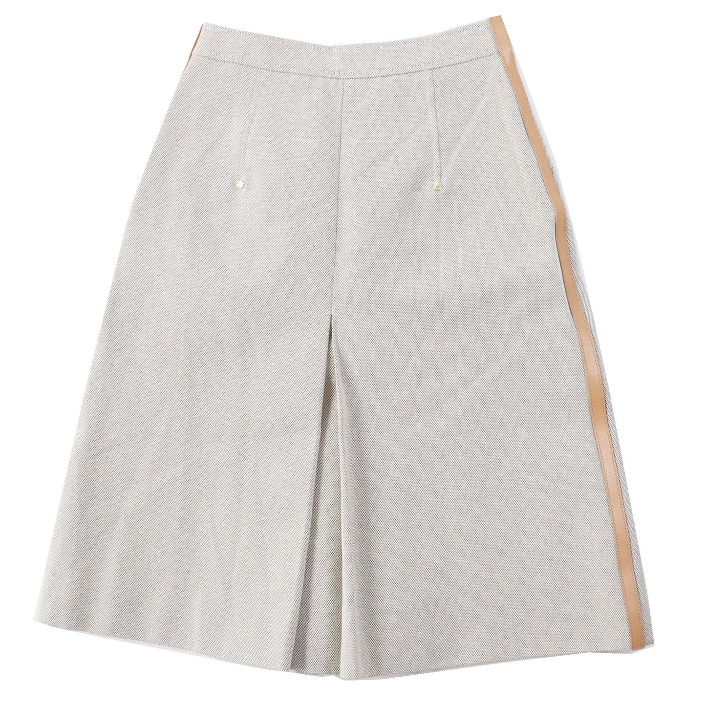 BURBERRY skirt Outer material: 100% cotton, Lining: 100% cupra, Leather part: cowhide Beige brown Women 36