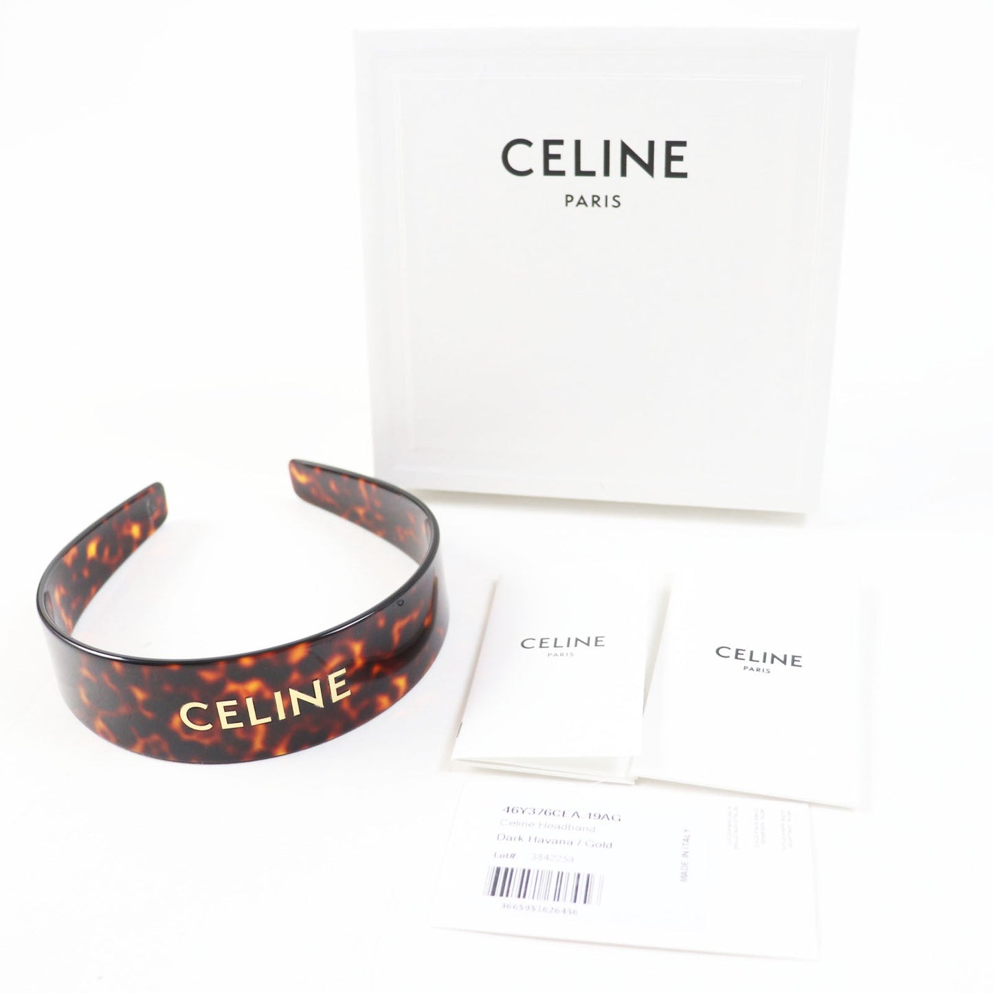 CELINE hair accessory 46Y376CEA Main: Plastic Dark Havana Gold Women