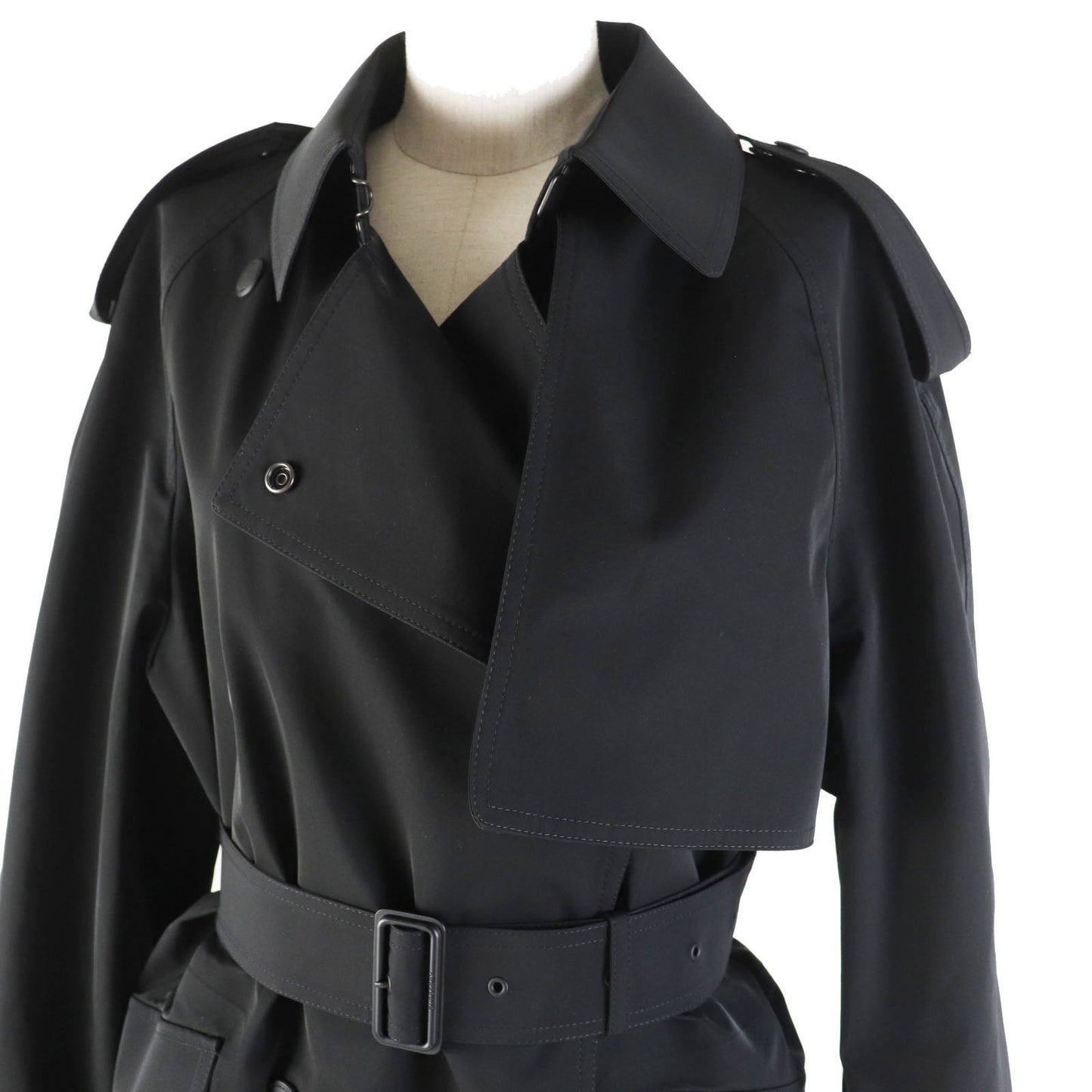 BURBERRY trench coat 8063801 Outer: 100% polyester, Lining: 100% polyamide (nylon) black Technical twill trench coat Women 40