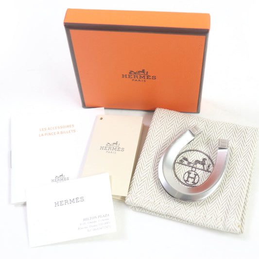 HERMES Money clip H077310FJ00 metal Silver Rack Horseshoe