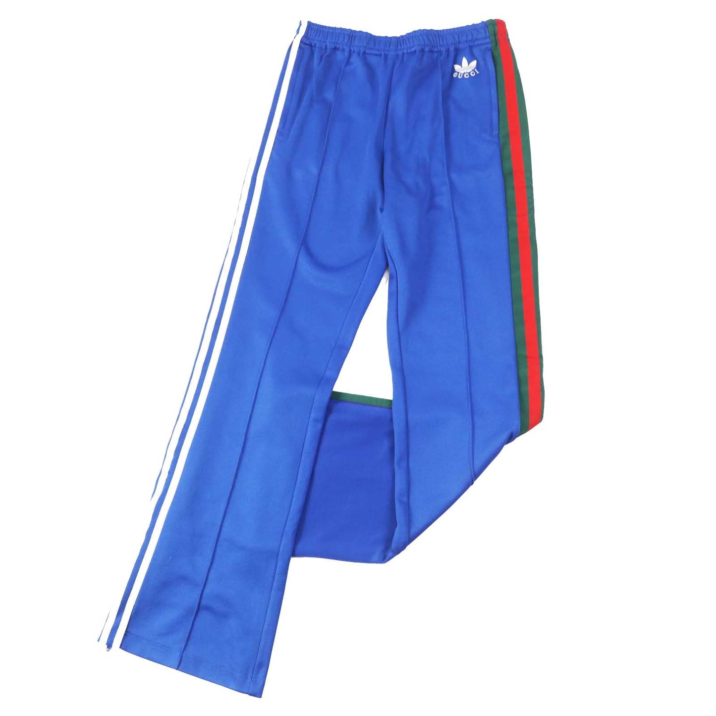 GUCCI Pants 696270 Outer: 55% polyester, Outer: 45% cotton, Part: 100% polyester, Part: 62% rayon, Part: 38% cotton cobalt blue Web line Flared jogging pants Women M