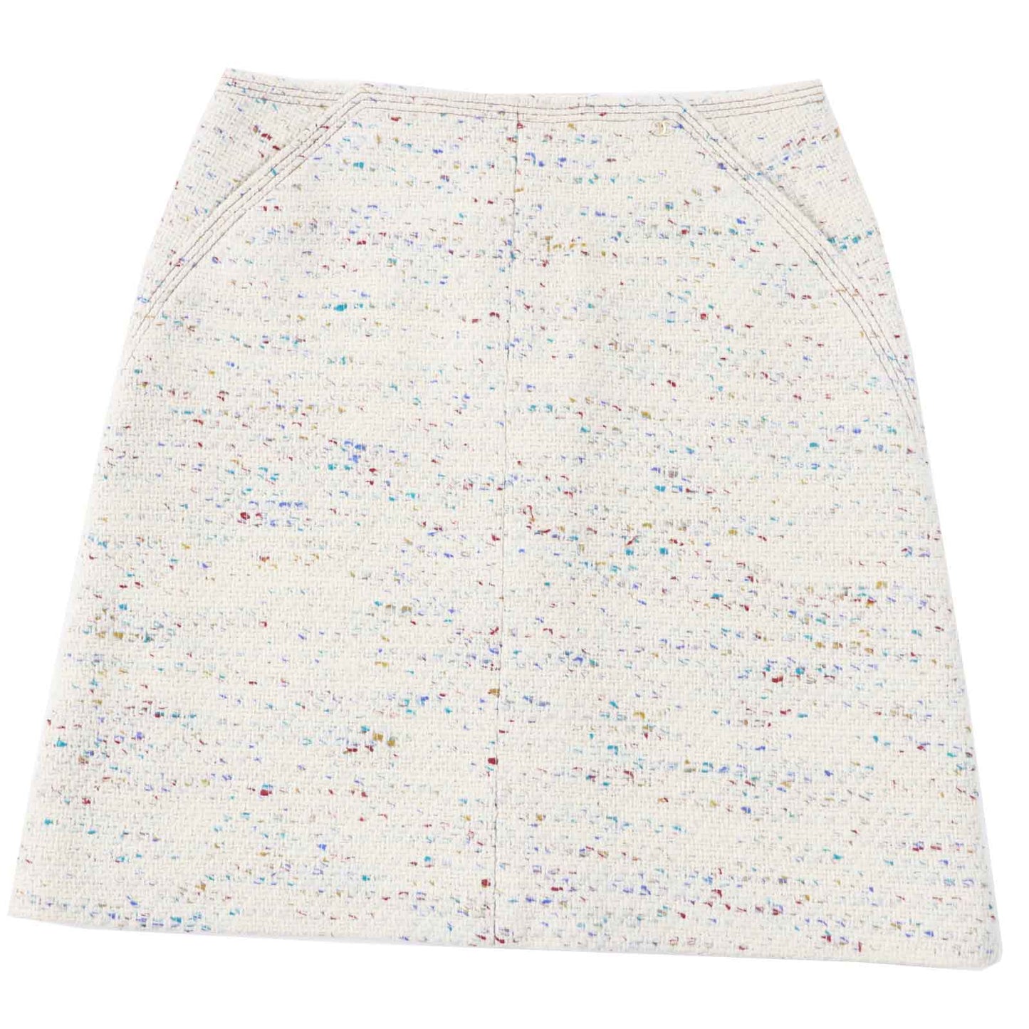 CHANEL Wool Nylon Trapezoid Skirt 46 Classic Flap Tote