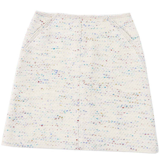 CHANEL Wool Nylon Trapezoid Skirt 46 Classic Flap Tote