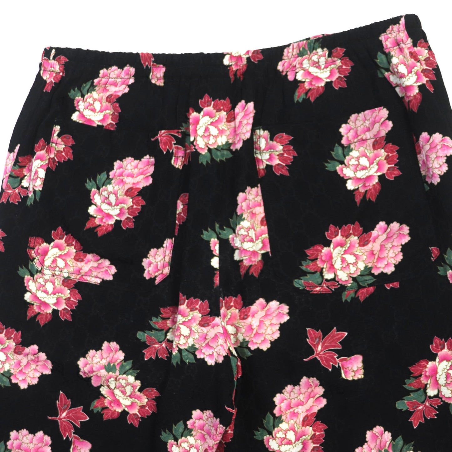 GUCCI Shorts 624399 Main: 100% silk Black pink mens 44