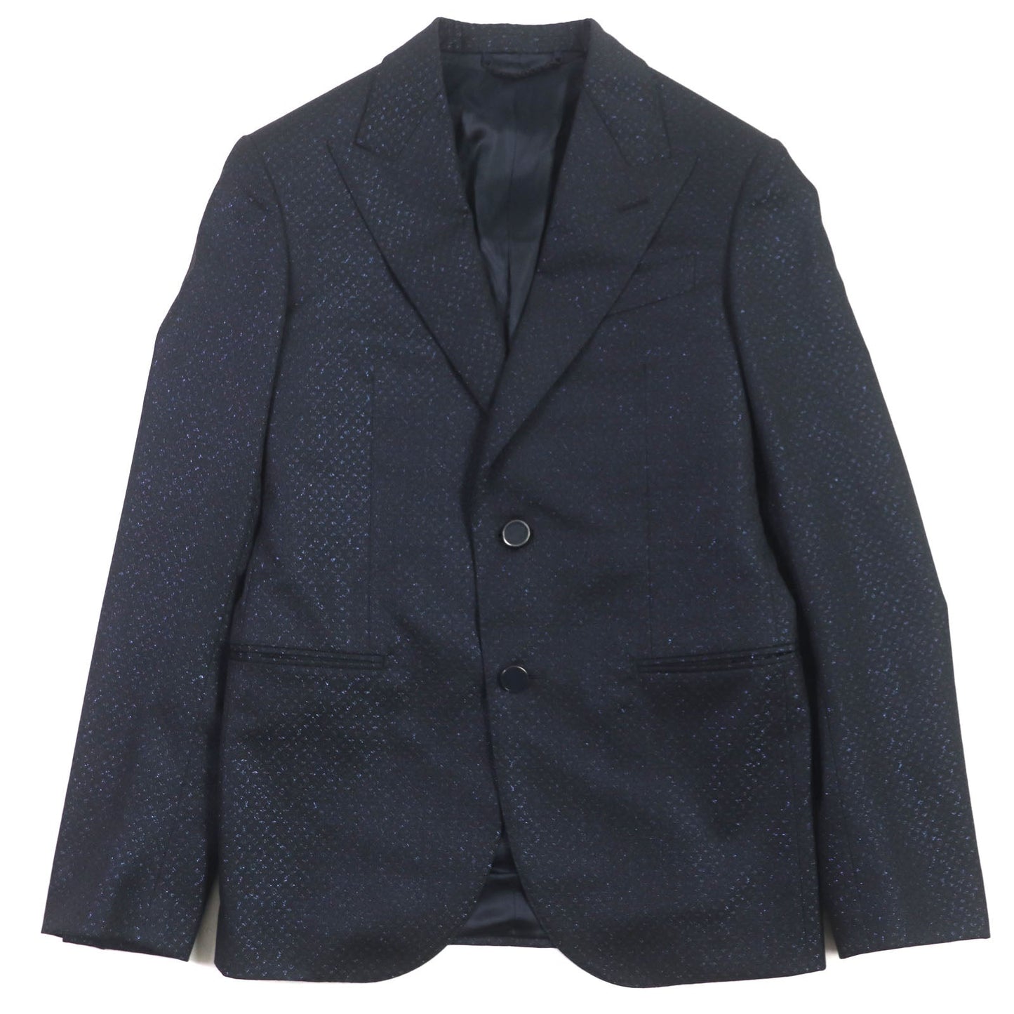 LOUIS VUITTON tailored jacket HOFJ4E Outer: 87% wool, Outer: 7% polyester, Outer: 6% nylon, Lining: 80% cupra, Lining: 20% cotton Navy mens 44