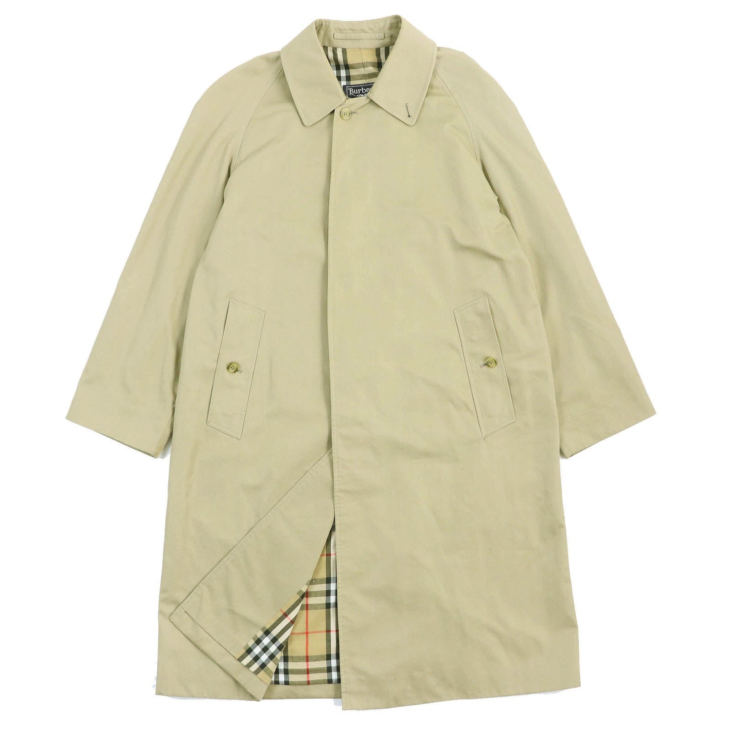 BURBERRY Stainless collar coat Outer: 51% cotton, Outer: 49% polyester, Lining: 50% cotton, Lining: 50% polyester beige mens 46