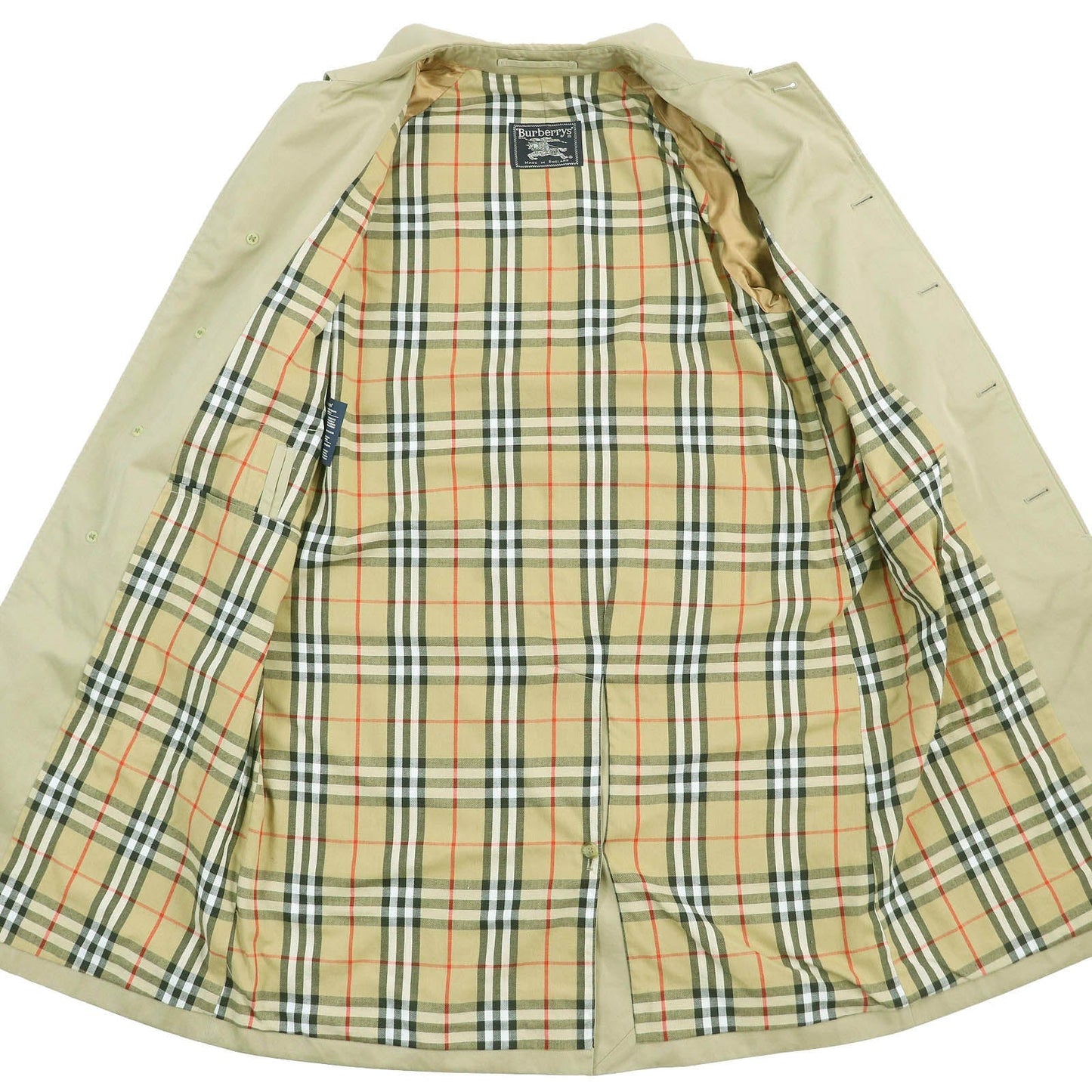 BURBERRY Stainless collar coat Outer: 51% cotton, Outer: 49% polyester, Lining: 50% cotton, Lining: 50% polyester beige mens 46