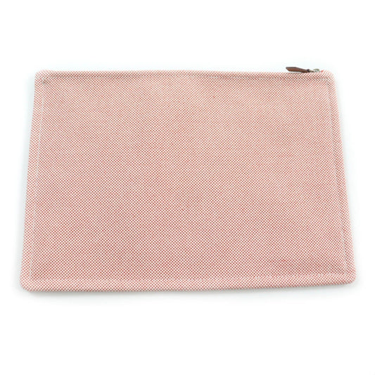 HERMES Pouch H103608M cotton cognac H tissage