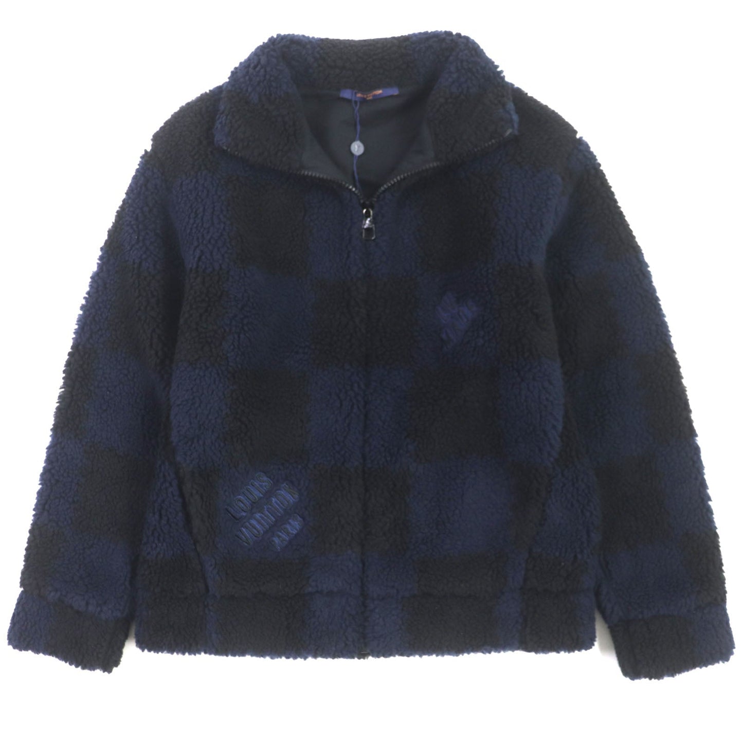 LOUIS VUITTON Blouson HMY04W Main: 100% polyester Navy black Jacquard Damier mens M
