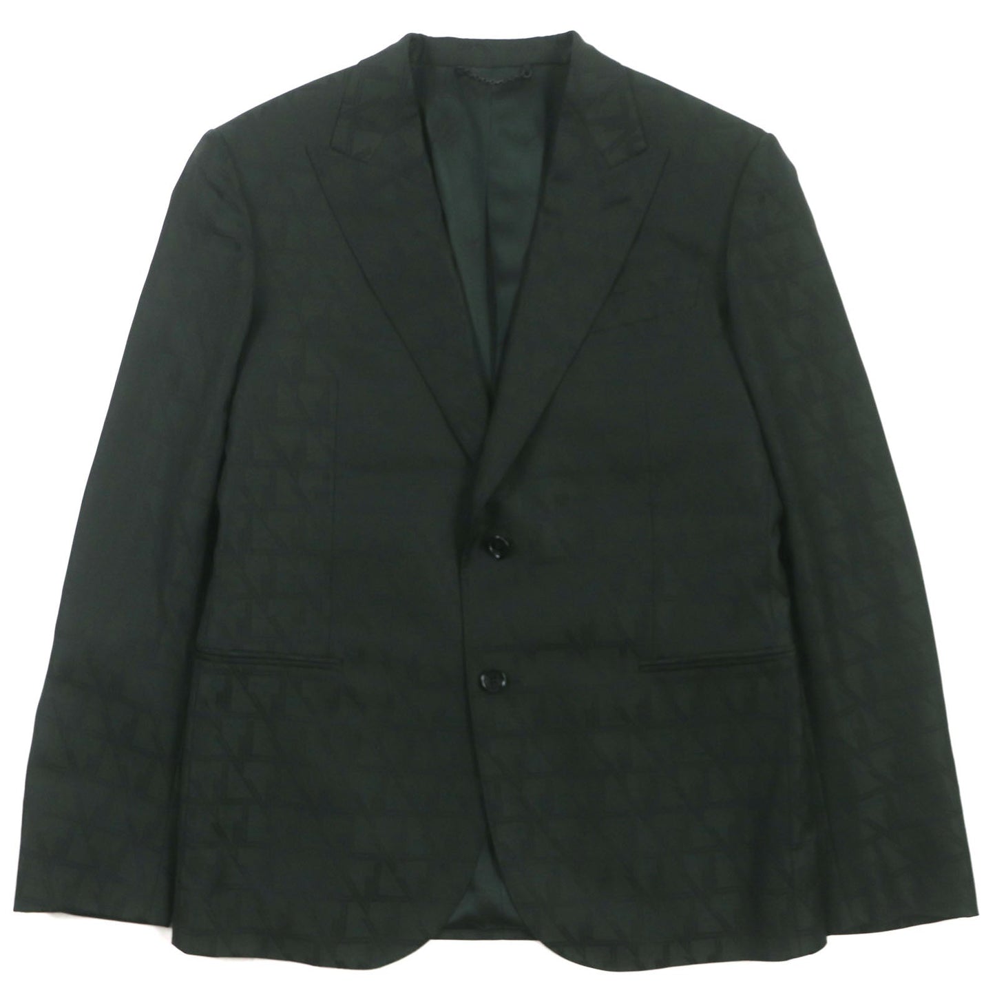 LOUIS VUITTON tailored jacket HPFJ8E Outer: 100% wool, Lining: 33% acetate, Lining: 29% rayon, Lining: 23% cupra, Lining: 15% cotton Dark green PONT NEUF FIT mens 50