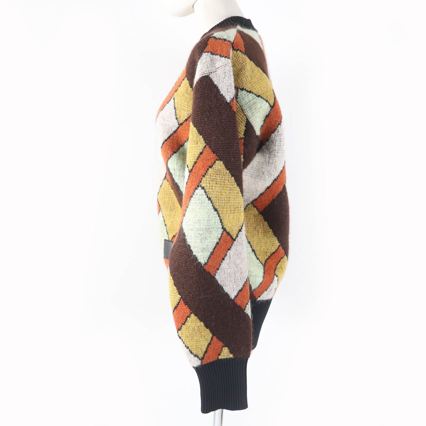 LOUIS VUITTON knit 1AAMCF Main: 41% wool, Main: 35% mohair, Main: 24% nylon, Part: cowhide multicolor Women S