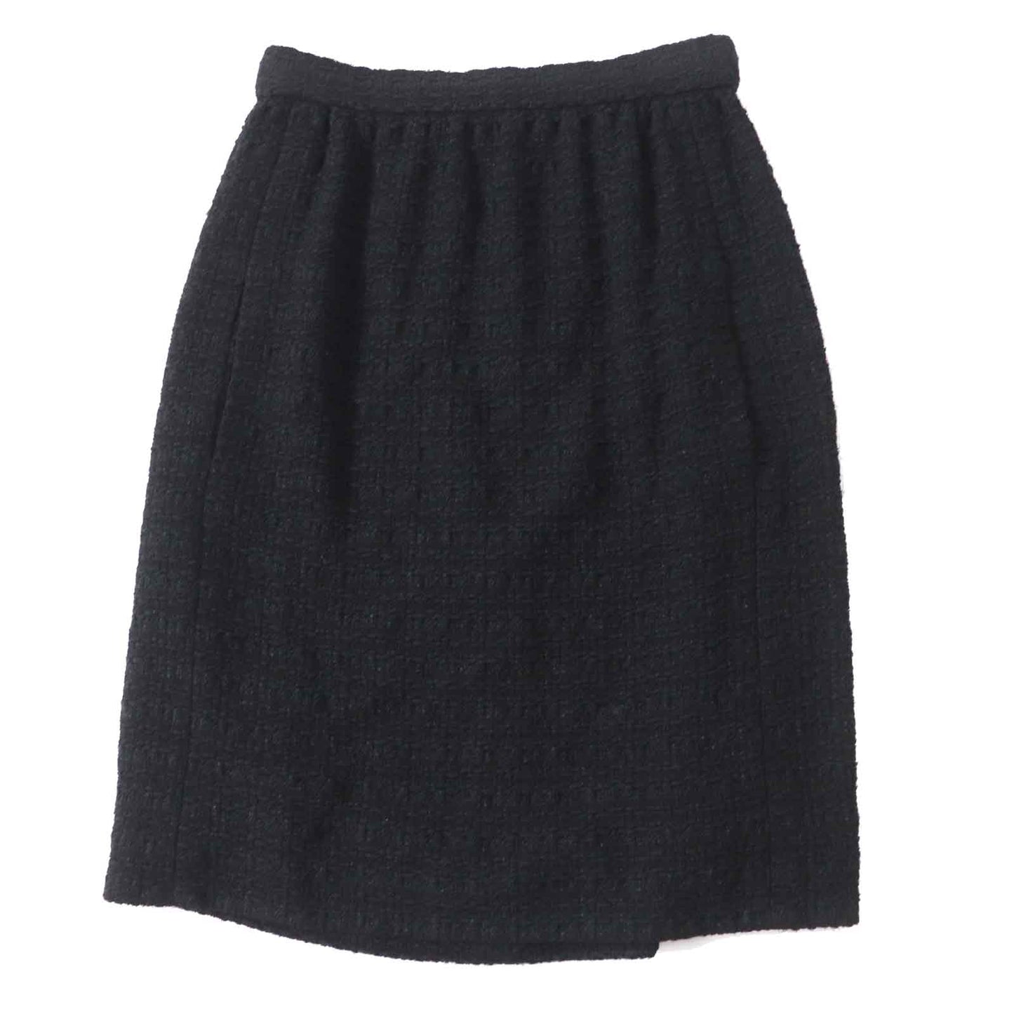 CHANEL skirt 21C P70024 Outer: 35% cotton, Outer: 25% viscose, Outer: 22% acrylic, Outer: 18% polyamide, Lining: 100% silk black Women 36
