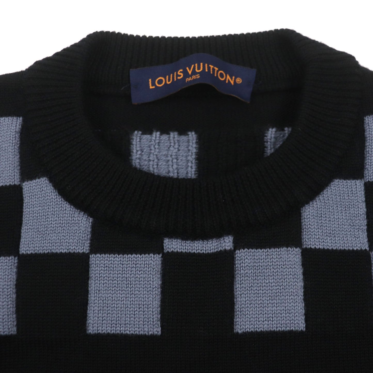 LOUIS VUITTON sweater Main: 100% wool Black Blue Multi LV Fair Isle Macro mens S