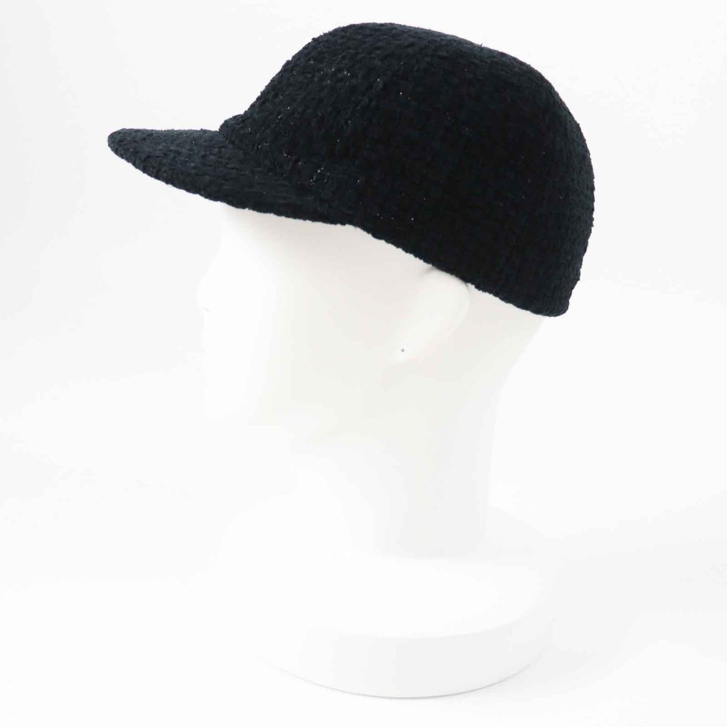 Chanel COCO Mark Tweed Cap Black M Classic Flap Tote