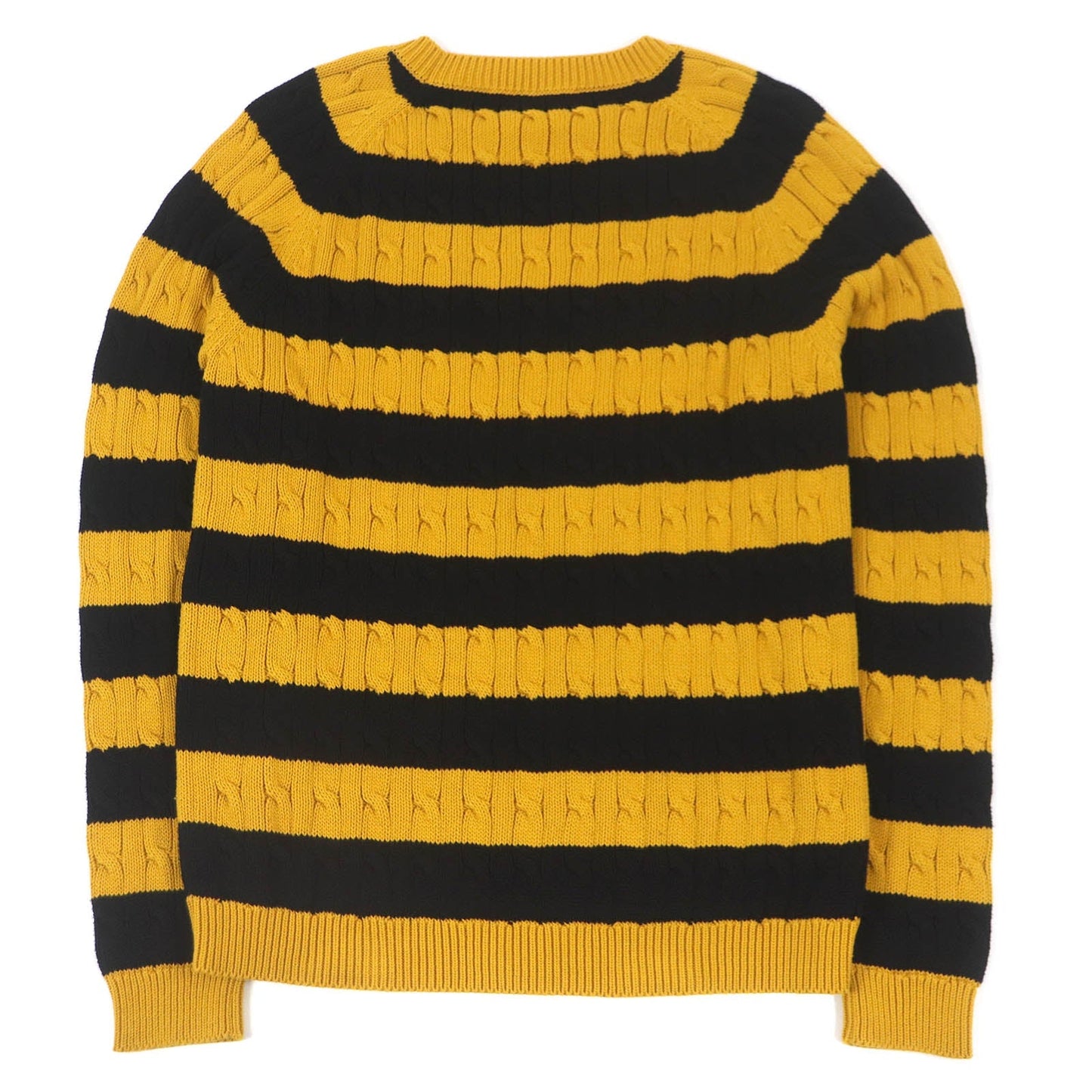 GUCCI sweater 545709 Main: 100% cotton, some: nylon, some: acrylic, some: polyester, some: wool Yellow black mens S