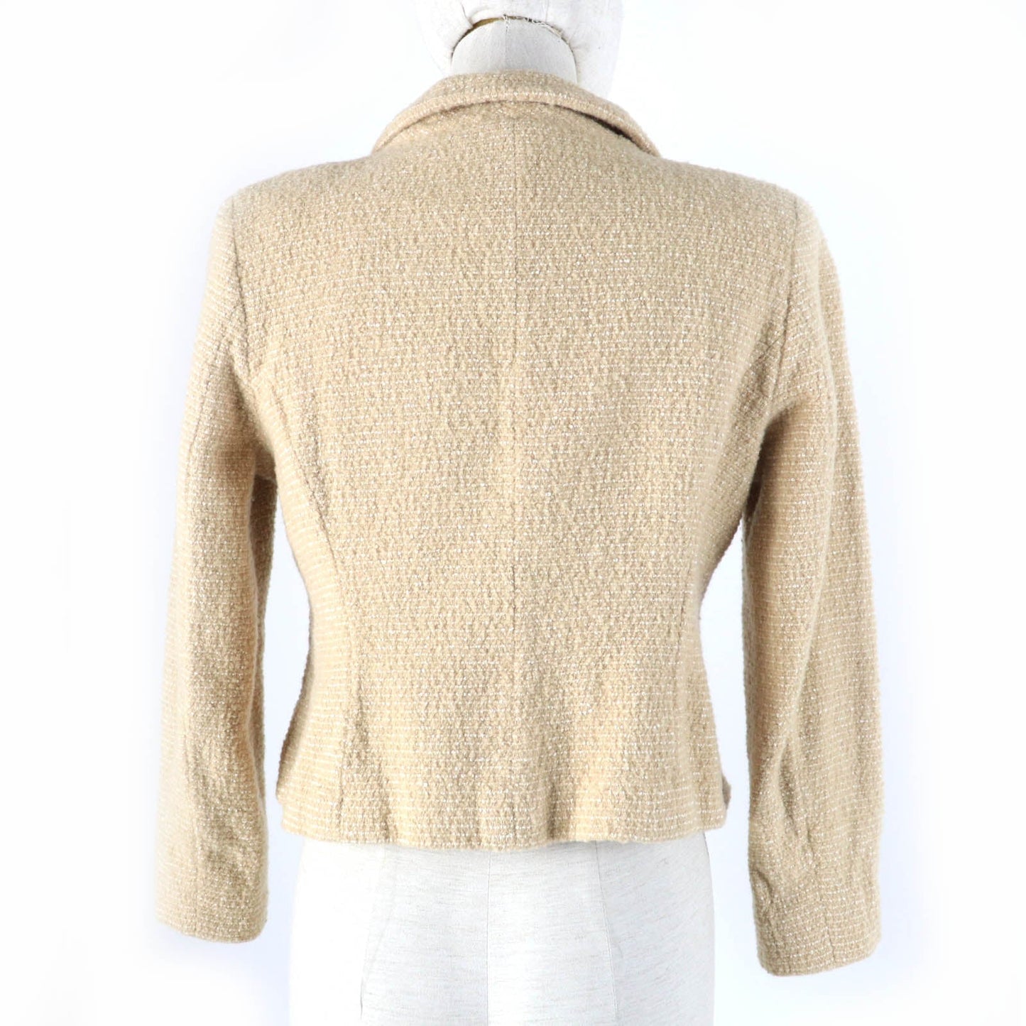 Chanel Tweed Jacket Wool Rayon Nylon Coco Mark Classic Flap Tote