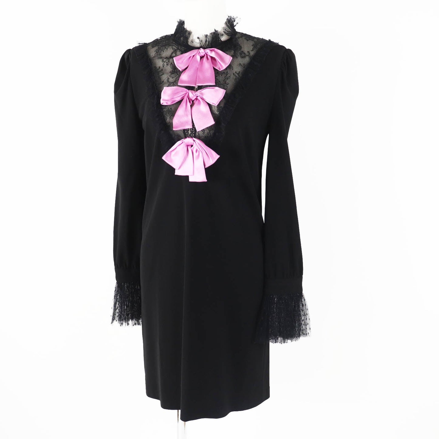 GUCCI one piece 445253 Outer: 98% rayon, Outer: 2% polyurethane, Part: 100% nylon, Part: 70% rayon, Part: 30% nylon Black pink Women S