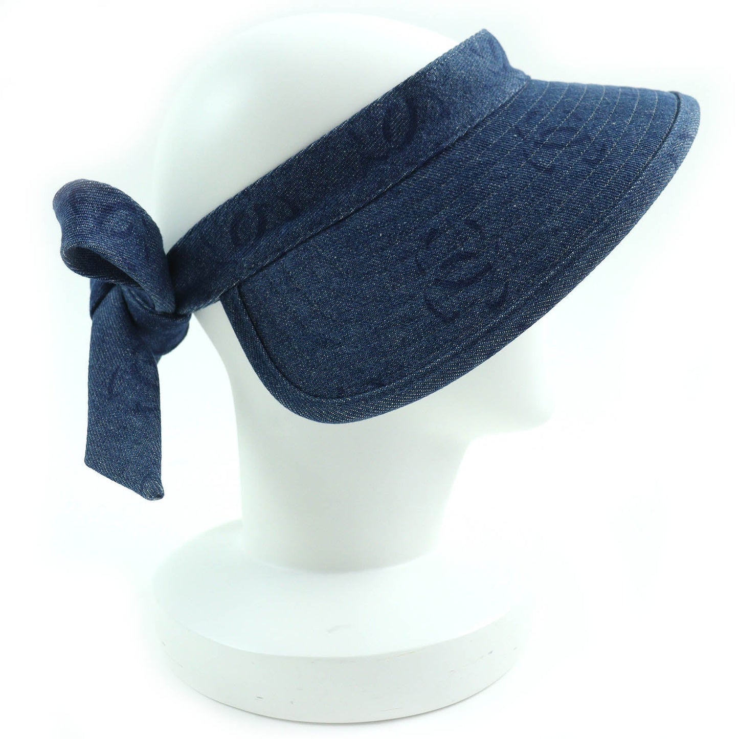 CHANEL Sun visor 02P Main: 100% cotton Indigo blue Women