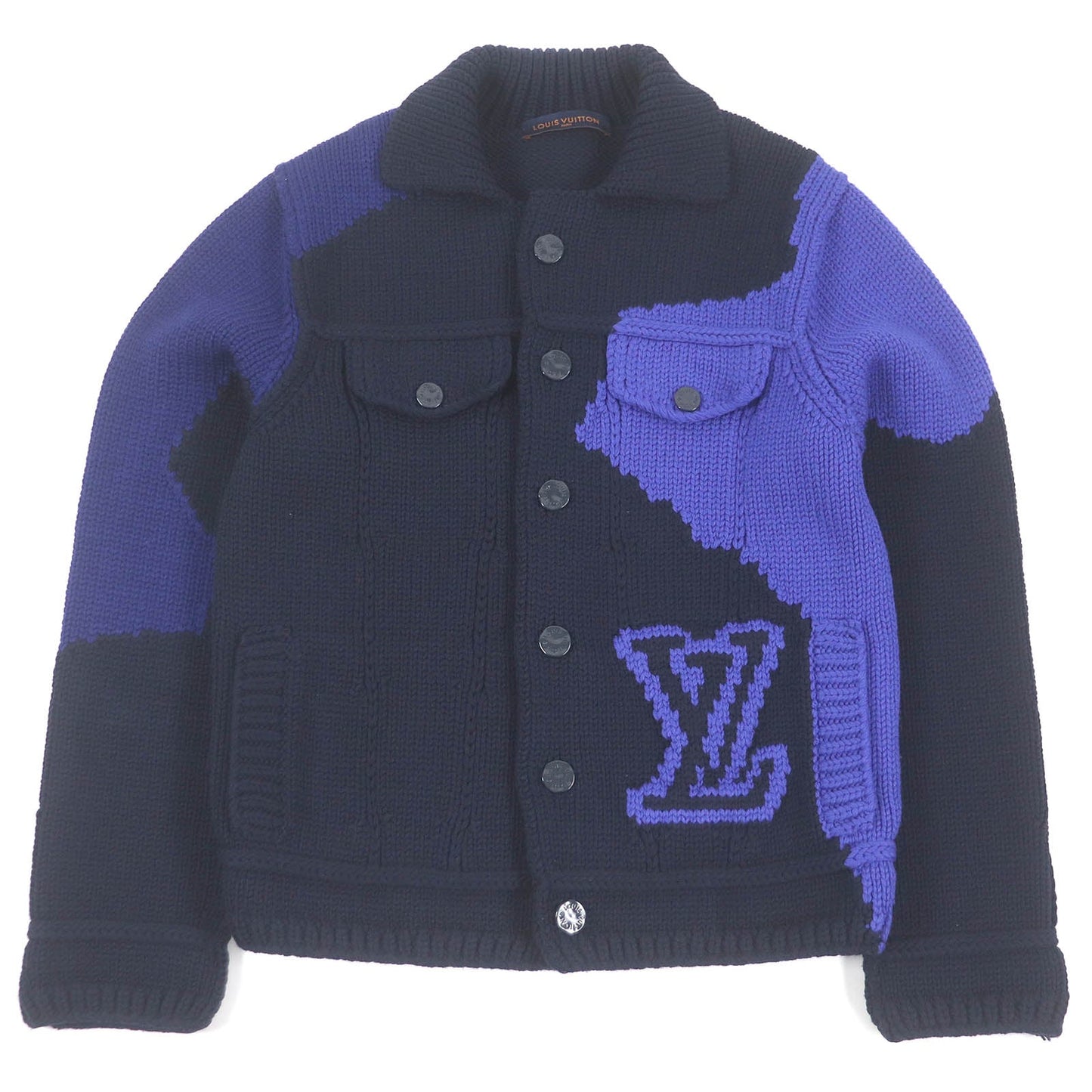 LOUIS VUITTON Jacket wool Navy XL
