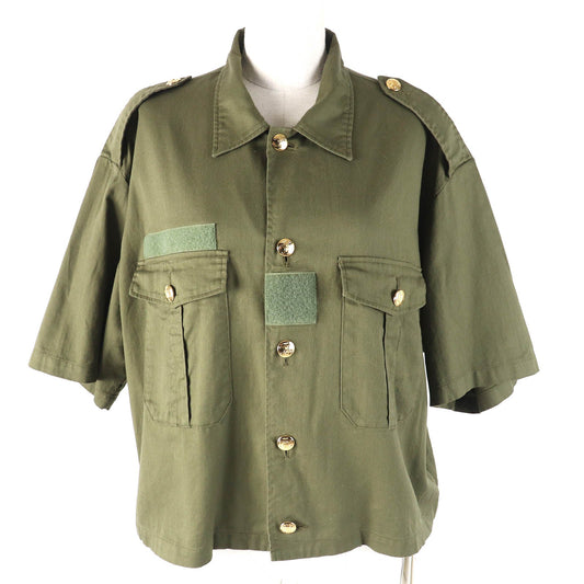 CELINE Short sleeve shirt 2C580106K Outer material: 100% cotton khaki Women 38
