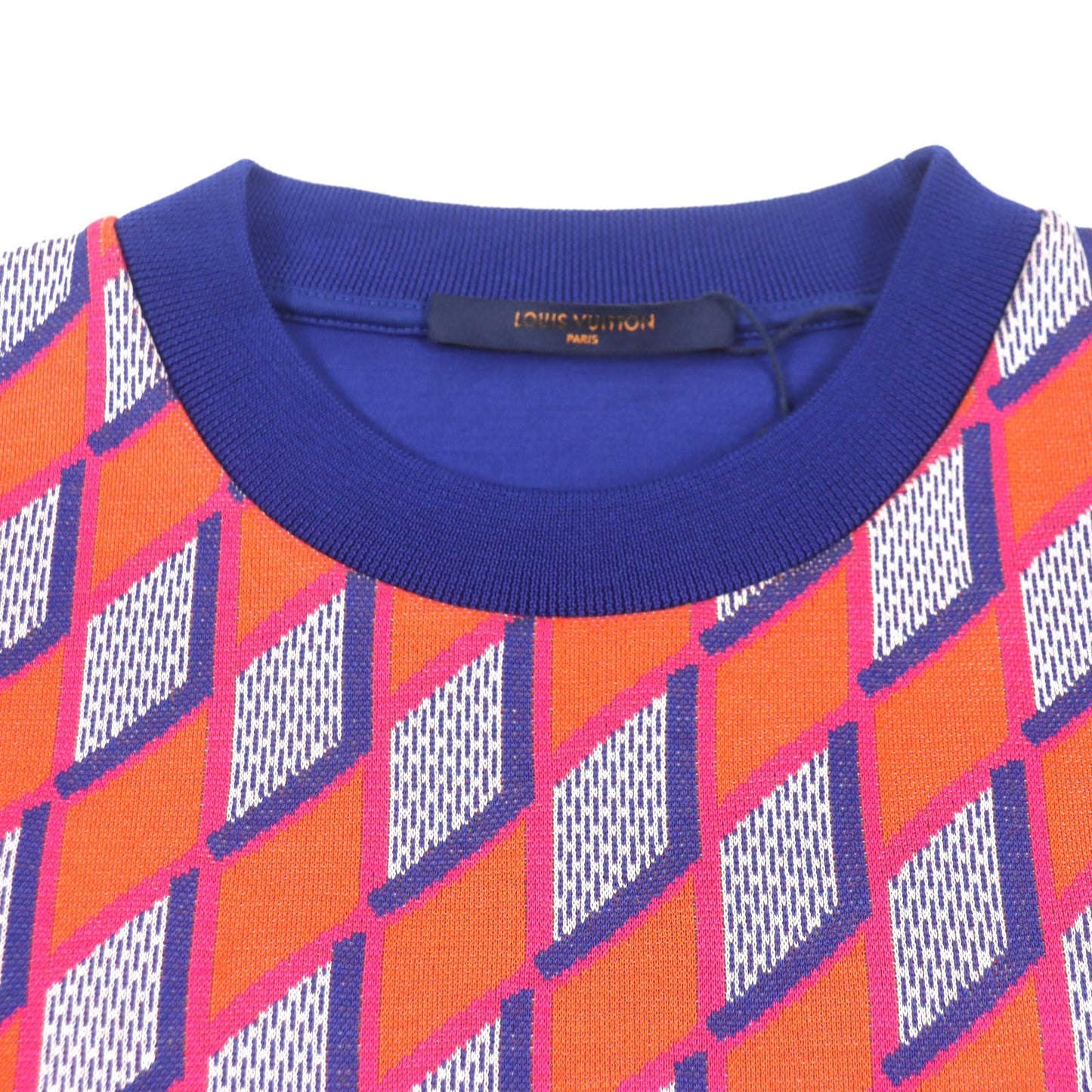 LOUIS VUITTON knit Main: 100% cotton Multi Diamond Damier mens S