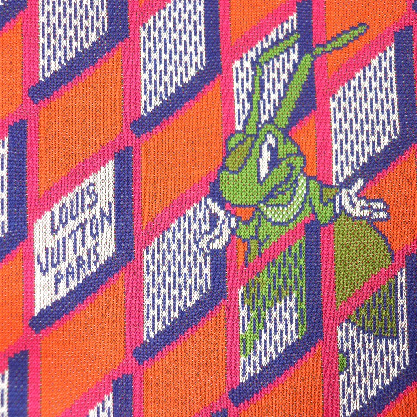 LOUIS VUITTON knit Main: 100% cotton Multi Diamond Damier mens S