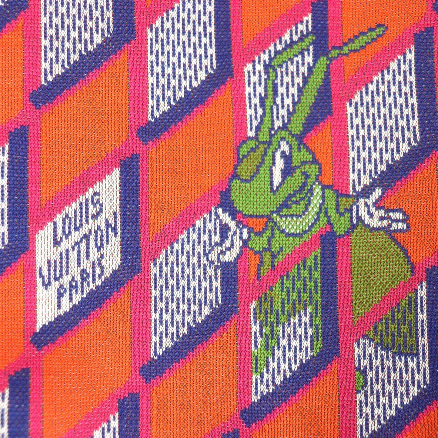 LOUIS VUITTON knit Main: 100% cotton Multi Diamond Damier mens L