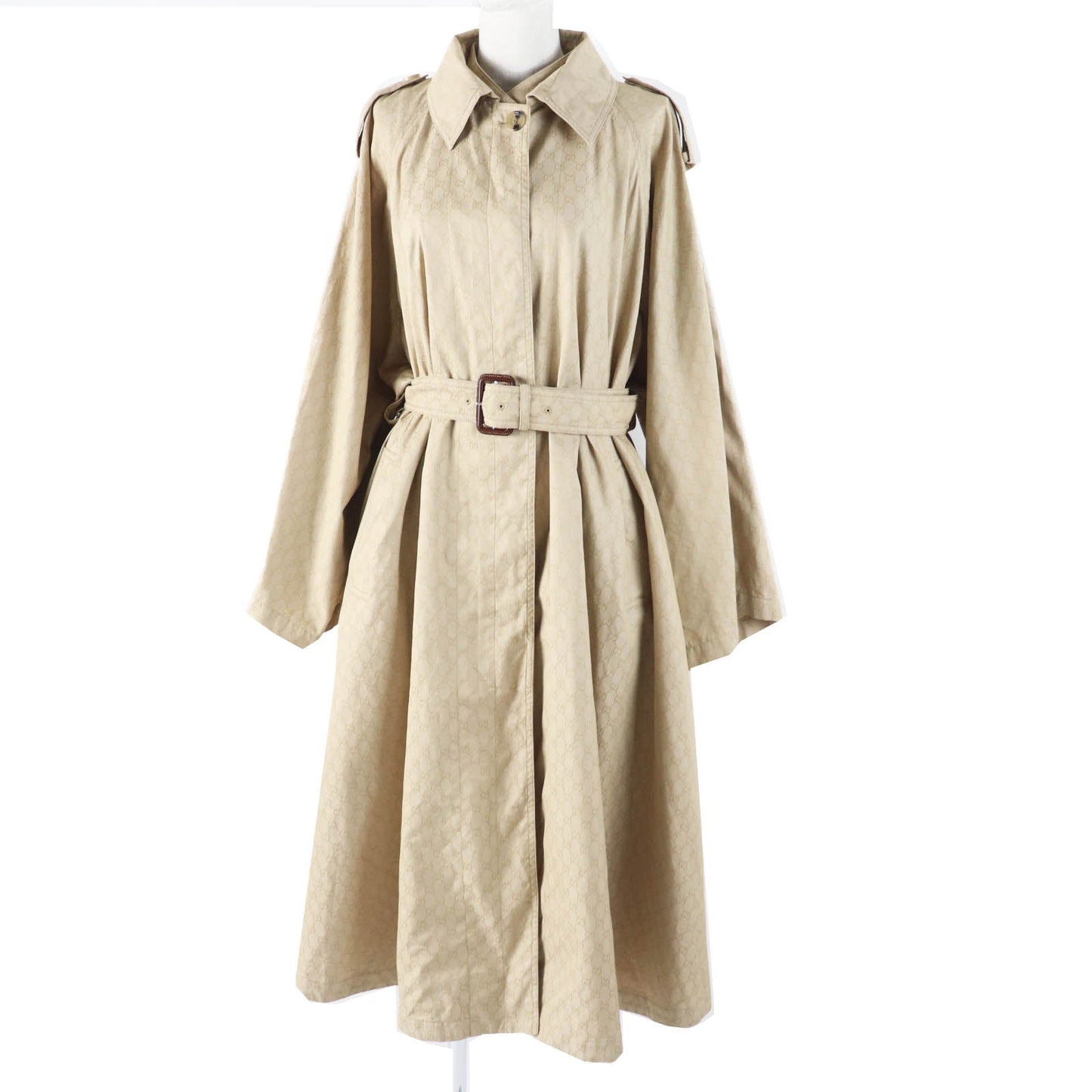 GUCCI Women's Trench Coat, Cotton Nylon, Beige