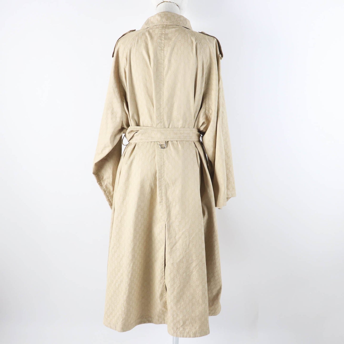 GUCCI Women's Trench Coat, Cotton Nylon, Beige