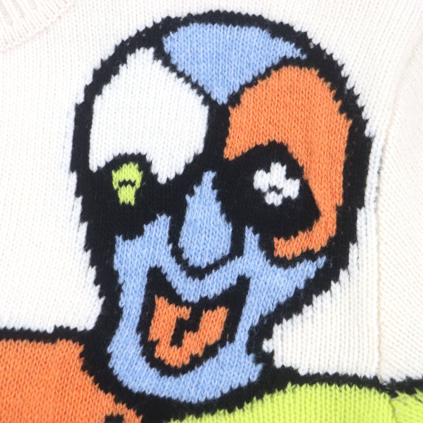 LOUIS VUITTON sweater HON63W Main: 100% wool Off White Multi LVPuzzle mens M