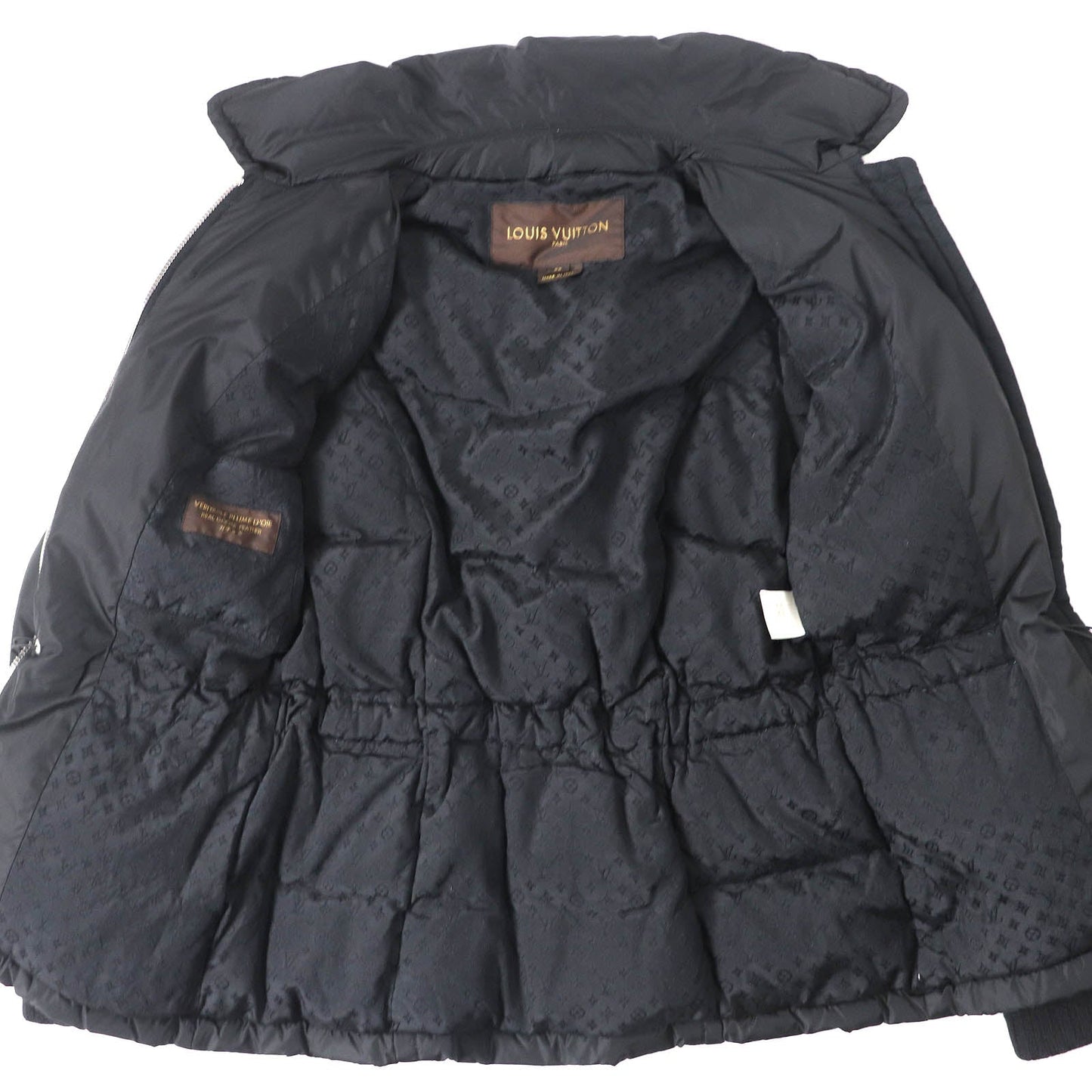 LOUIS VUITTON Down jacket Outer: 99% nylon, Outer: 1% polyurethane, Lining: 100% silk black Women 36