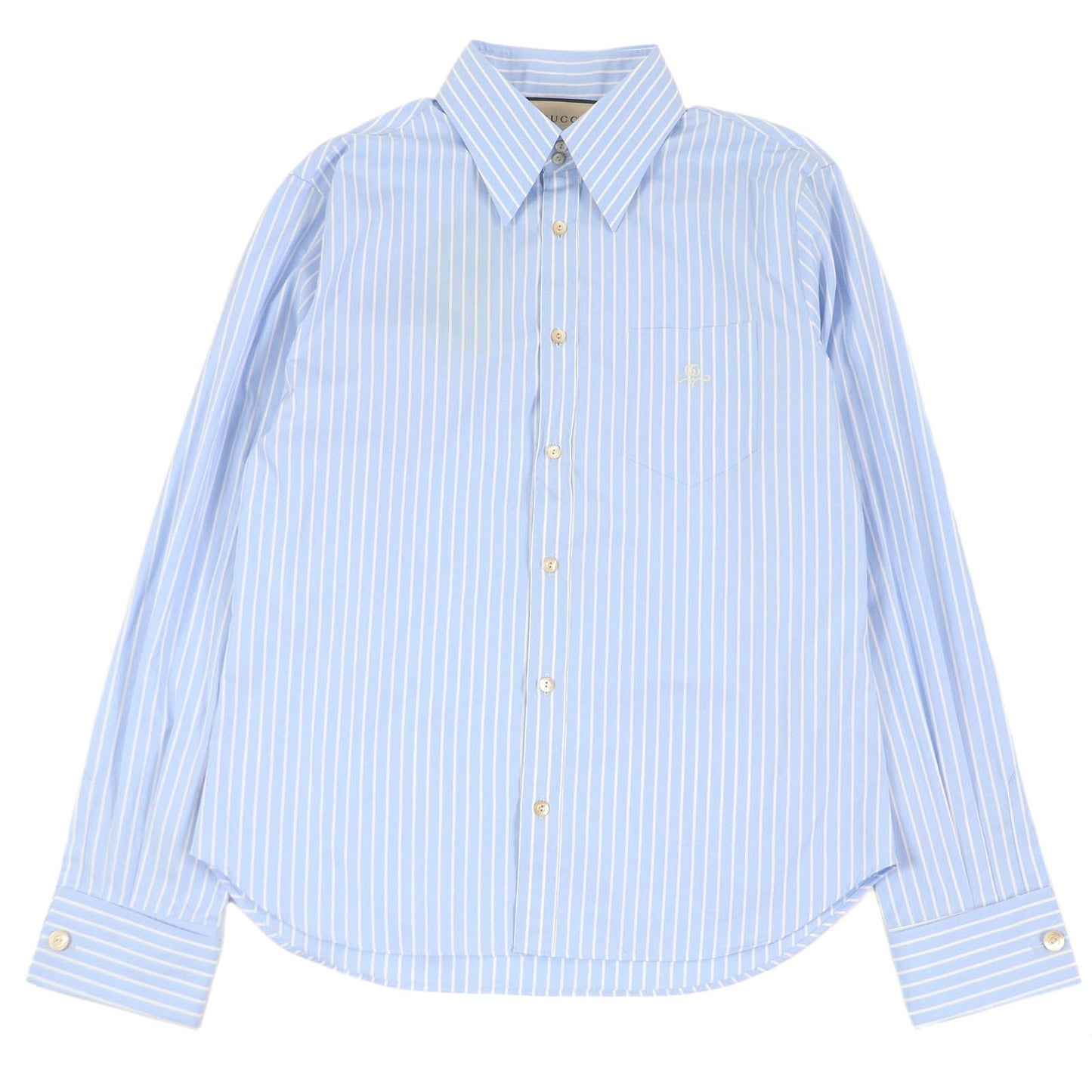 GUCCI Long sleeve shirt 680788 Main: 100% cotton, Part: 100% polyester blue mens 41
