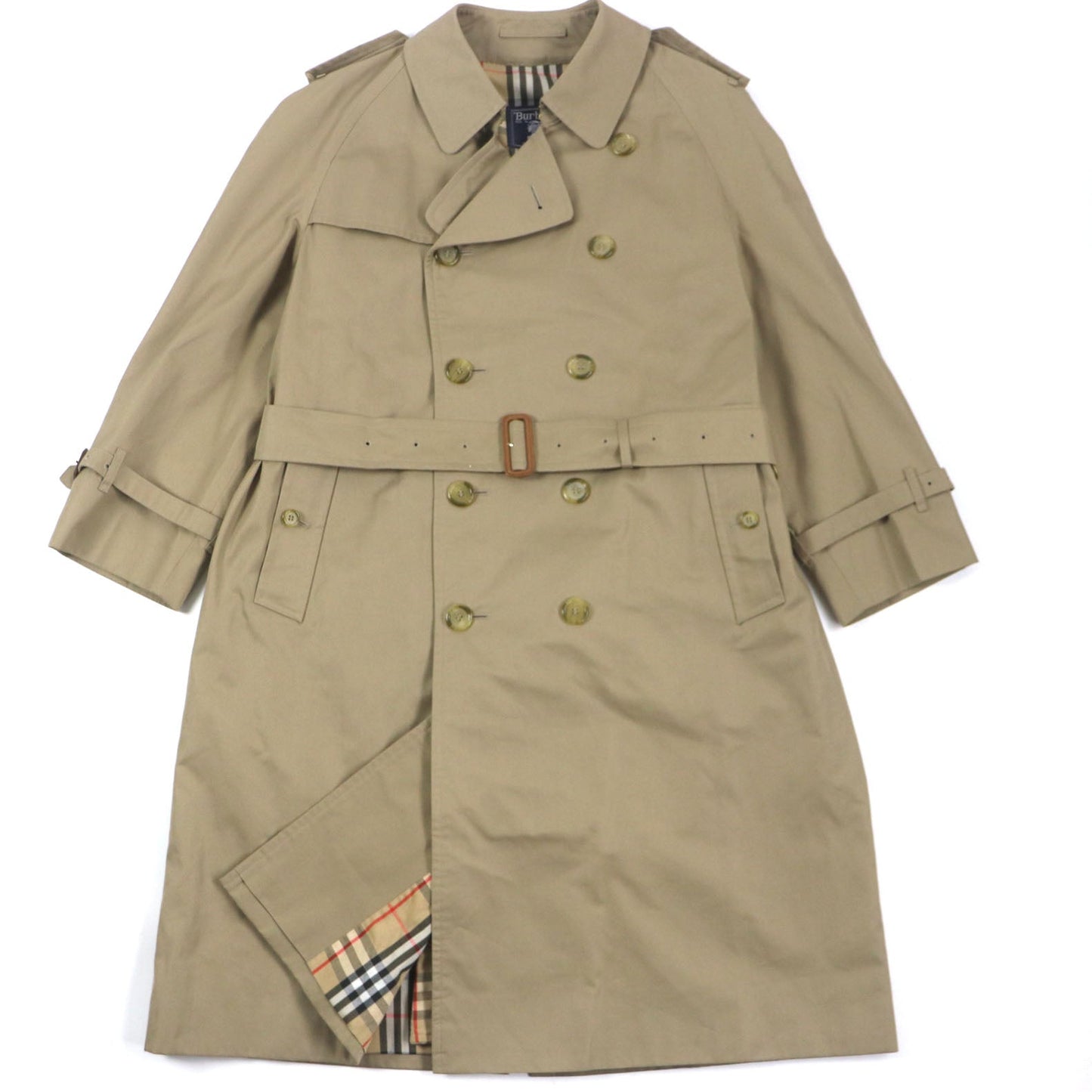 BURBERRY trench coat Outer: 51% cotton, Outer: 49% polyester, Lining: 50% polyester, Lining: 50% cotton beige mens 42