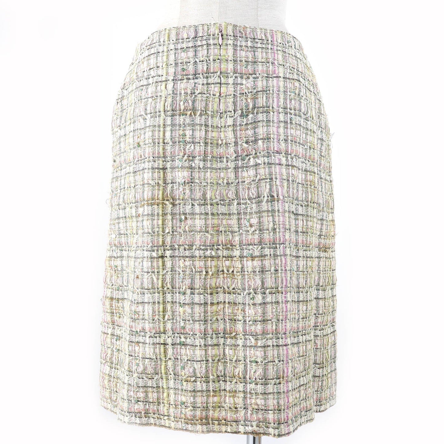 CHANEL Tweed skirt 05P P25517 Outer material: 34% viscose, Outer material: 25% polyamide (nylon), Outer material: 10% acetate, Outer material: 10% acrylic, Outer material: 8% polyester Beige multicolor Women 36