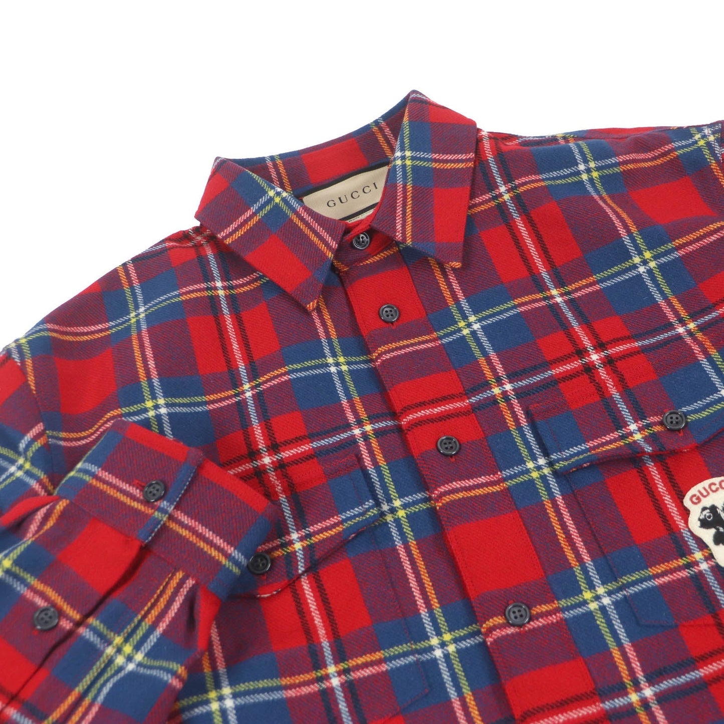 GUCCI Long sleeve shirt 720960 Outer material: 90% wool, Outer material: 10% nylon, Part: 100% polyester Red mens 48