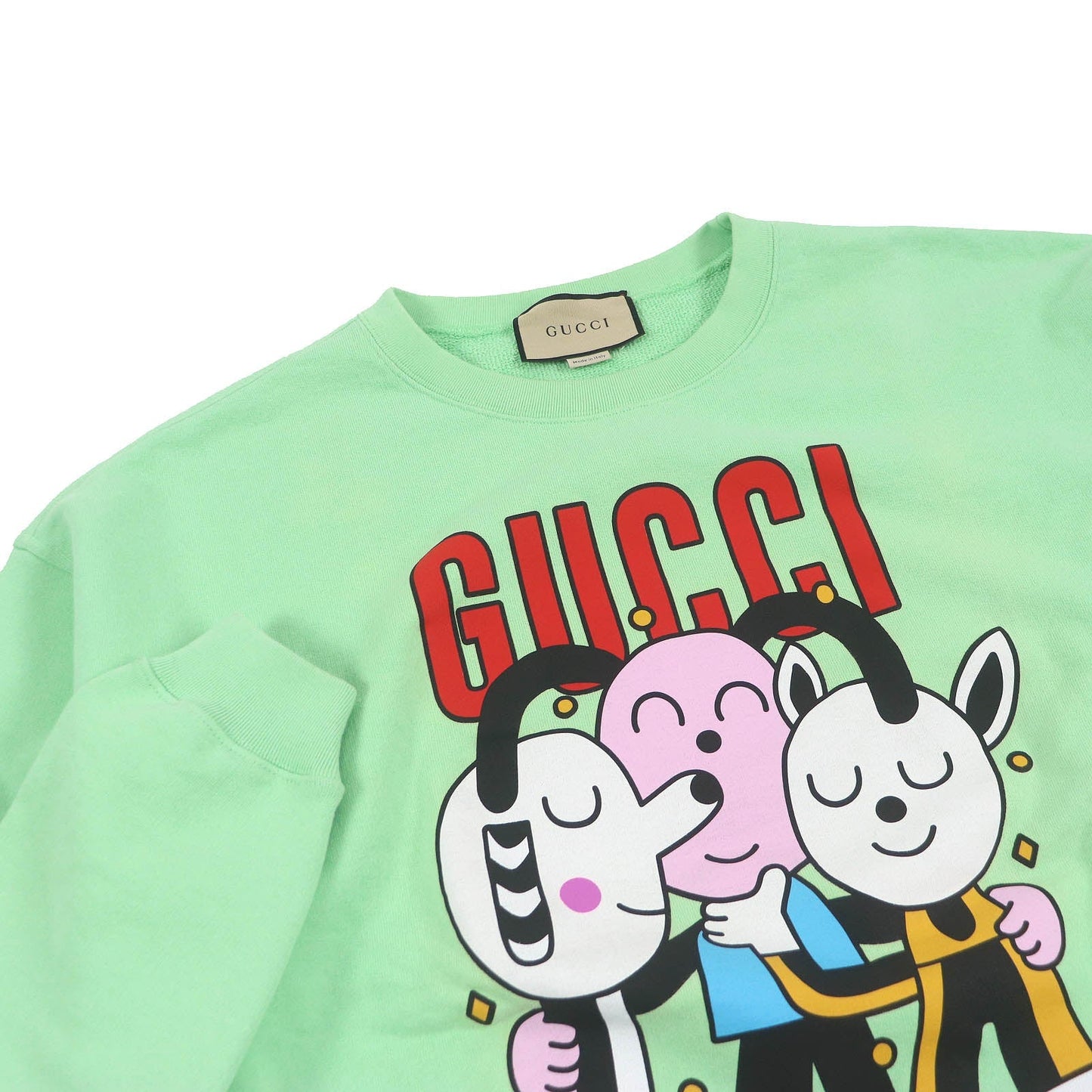 GUCCI sweat 700119 Main: 100% cotton, part: 97% cotton, part: 3% polyurethane mint mens XL