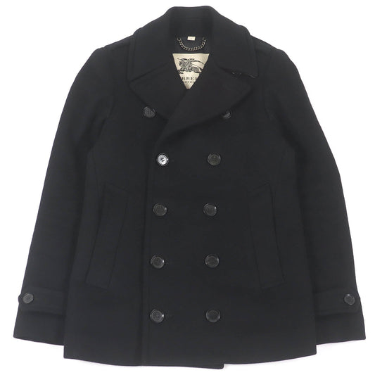 BURBERRY LONDON pea coat Outer: 80% wool, Outer: 20% cashmere, Lining: 55% acetate, Lining: 45% rayon black mens 44