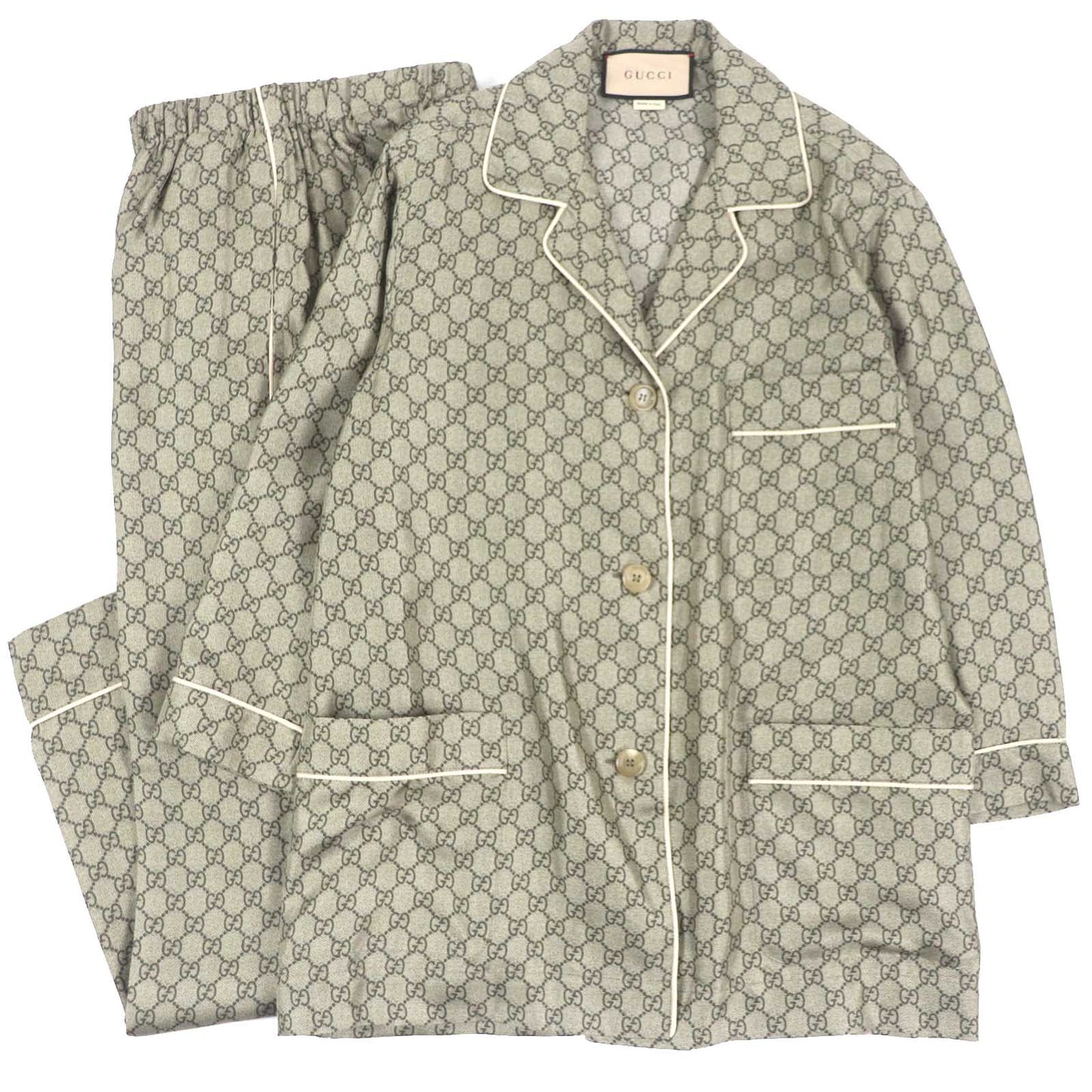 GUCCI setup 752917・756503 silk beige 36 (155/80Y)