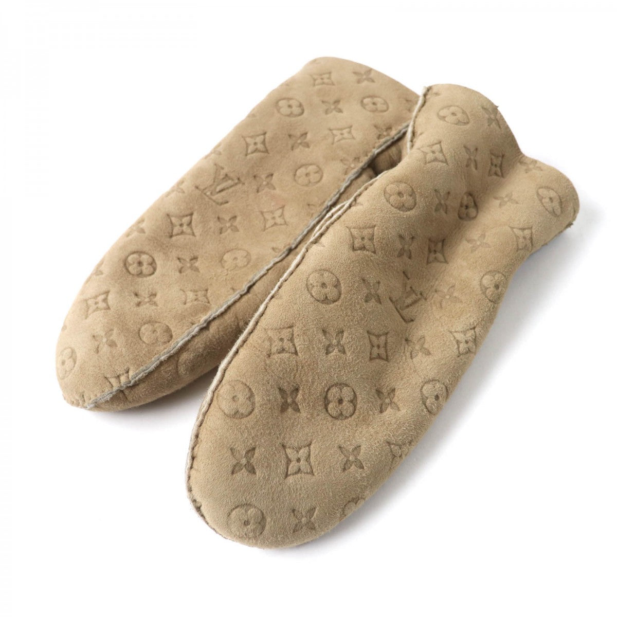LOUIS VUITTON gloves M76453 Main: Sheep leather beige Muff Sharlingram Women