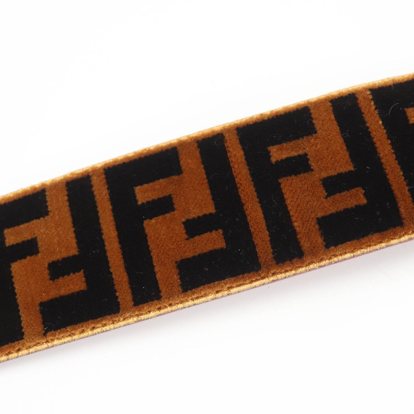 FENDI Shoulder strap Main: Velour Brown type Red Mini strap you Women