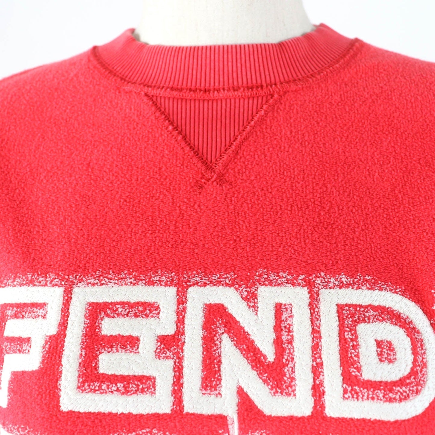 FENDI sweat FS7948 Main: 100% cotton, Part: 97% cotton, Part: 3% polyurethane, Lining: 100% cotton, Part: 100% polyester Red type Women XXS