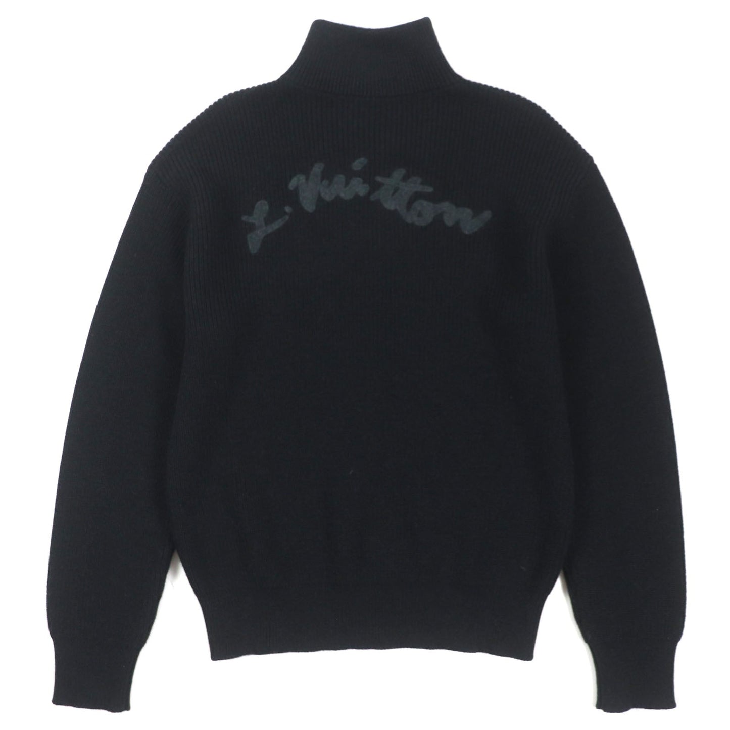 LOUIS VUITTON sweater Main: 100% wool, part: 95% wool, part: 3% nylon, part: 2% polyurethane black mens S