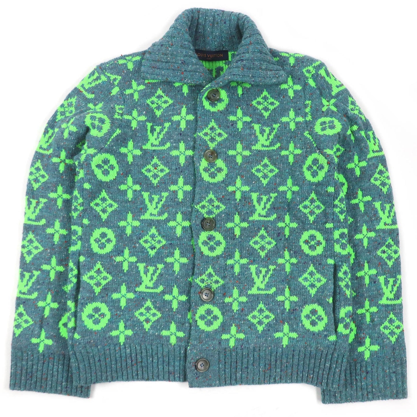 LOUIS VUITTON cardigan Main: 76% wool, 24% polyamide blue mens L