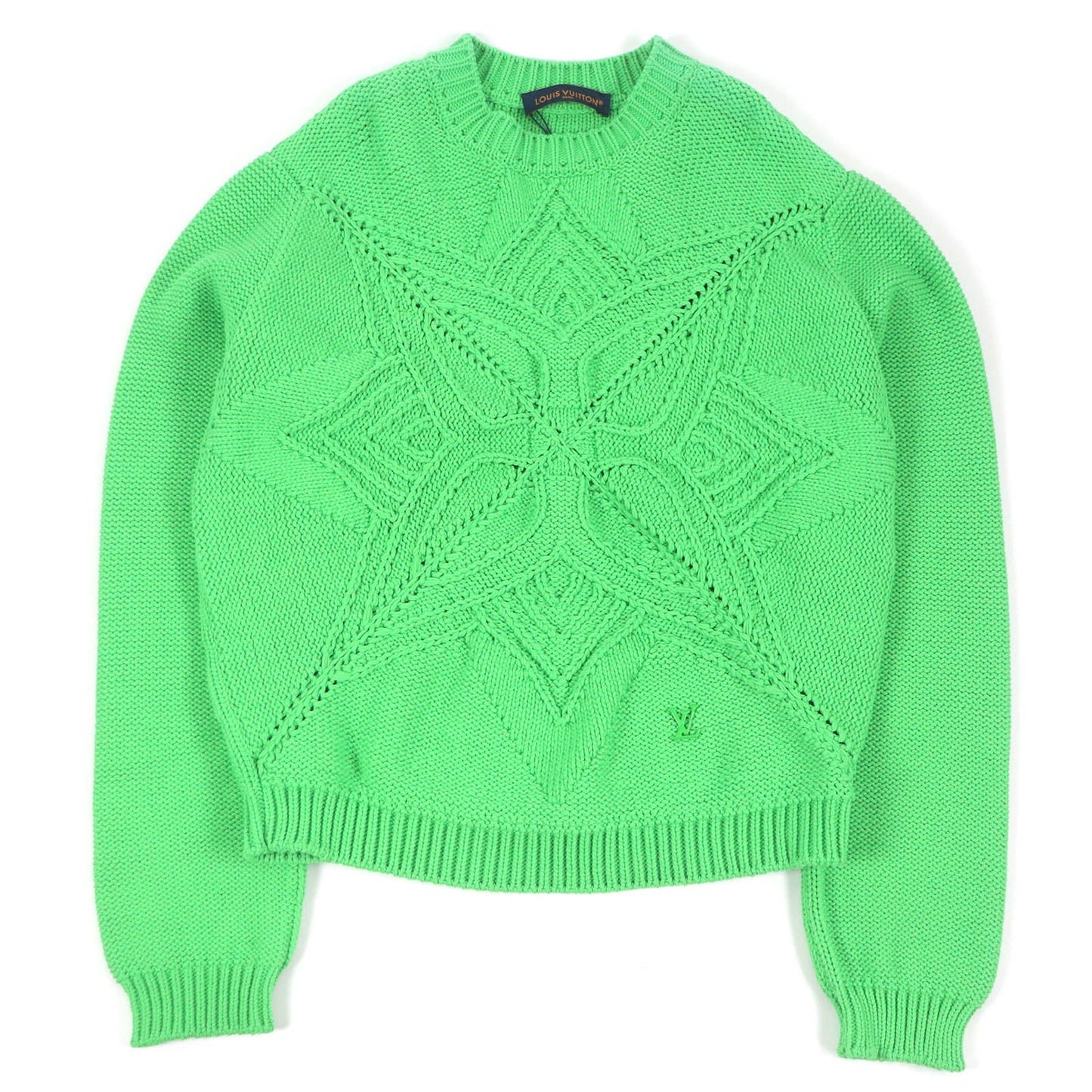 LOUIS VUITTON sweater Main: 65% cotton, Main: 35% nylon green mens L