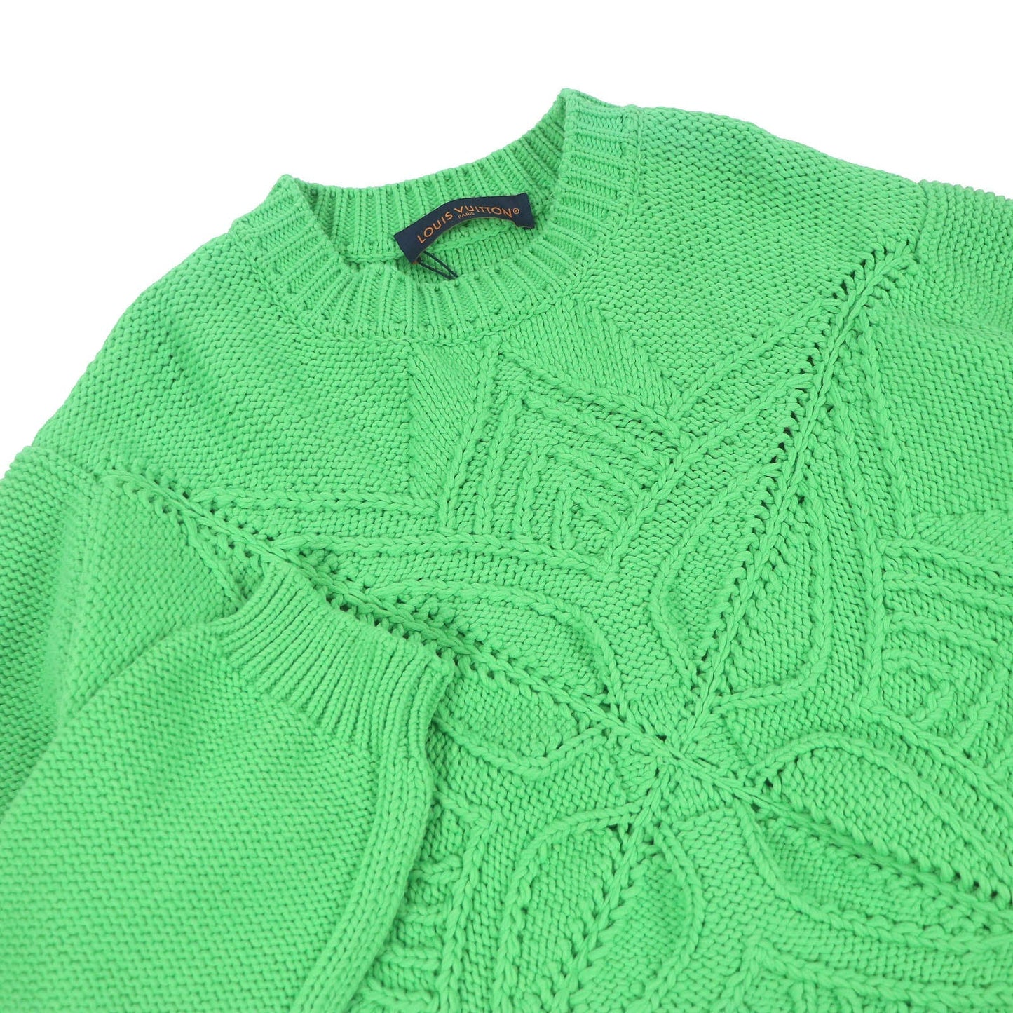 LOUIS VUITTON sweater Main: 65% cotton, Main: 35% nylon green mens L
