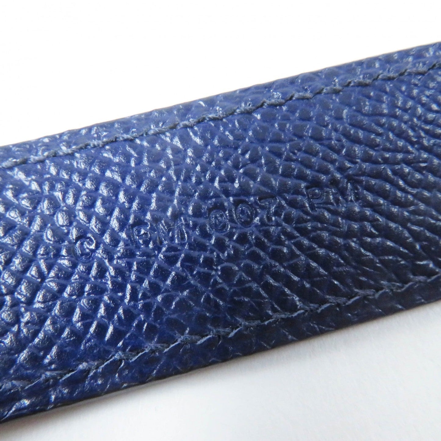 HERMES Shoulder strap Main: Leather Blue Black Brown bandouliere trace de cuir Women Used